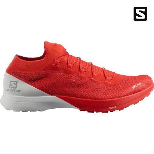 Salomon S/Lab Sense 8 Men's Trail Running Shoes Red / White | CA 18Q60